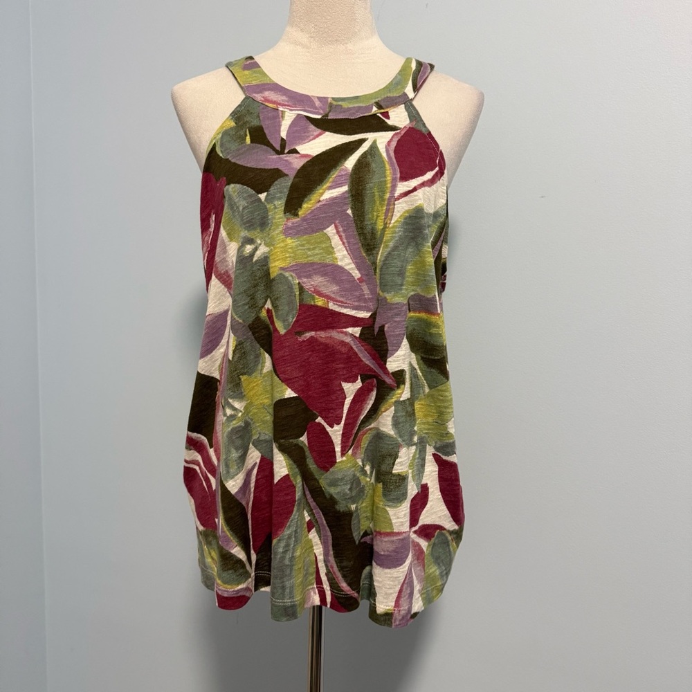 Velvet Floral Print Sleeveless Sweater Tank - Maroon, Olive, Lavender, White